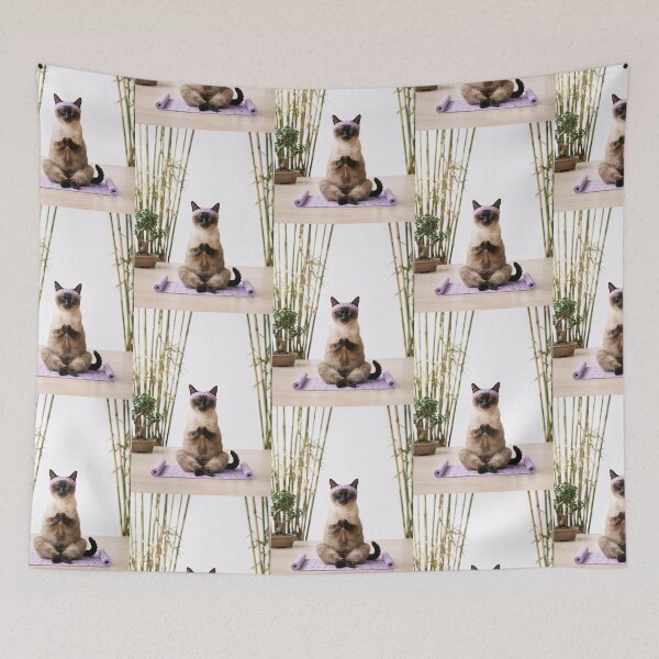 Item preview, Yoga Siamese Cat designed and sold by PictoVibe.