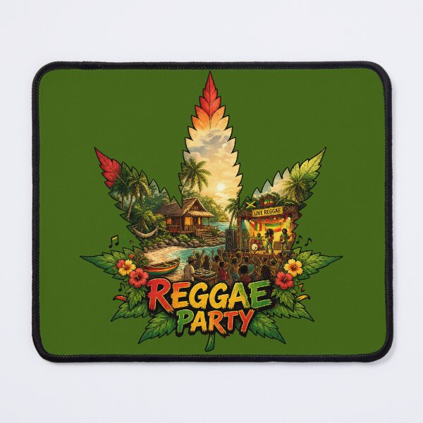 Item preview, Reggae Party Cannabis Leaf Tropical Beach Concert designed and sold by digitalbob60.