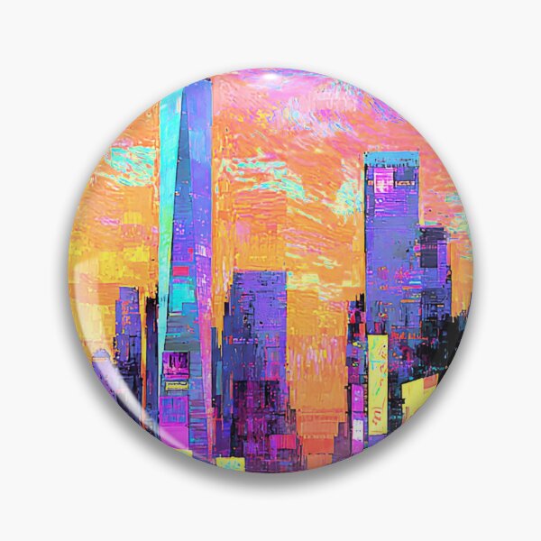 Item preview, Cyberpunk Futuristic City In Surreal Neon-Like Hues designed and sold by DEC02.