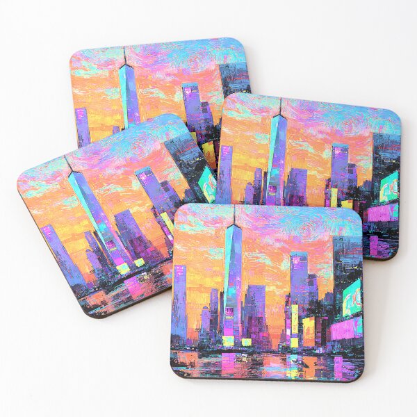 Item preview, Cyberpunk Futuristic City In Surreal Neon-Like Hues designed and sold by DEC02.