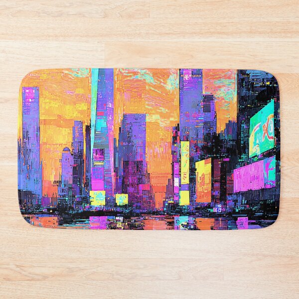Item preview, Cyberpunk Futuristic City In Surreal Neon-Like Hues designed and sold by DEC02.