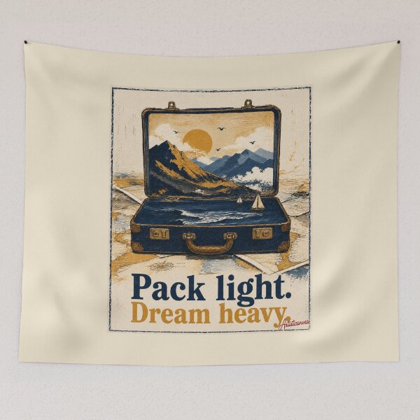 Item preview, Open Vintage Suitcase Full of World Dreams Travel Art designed and sold by Artisticanvas.