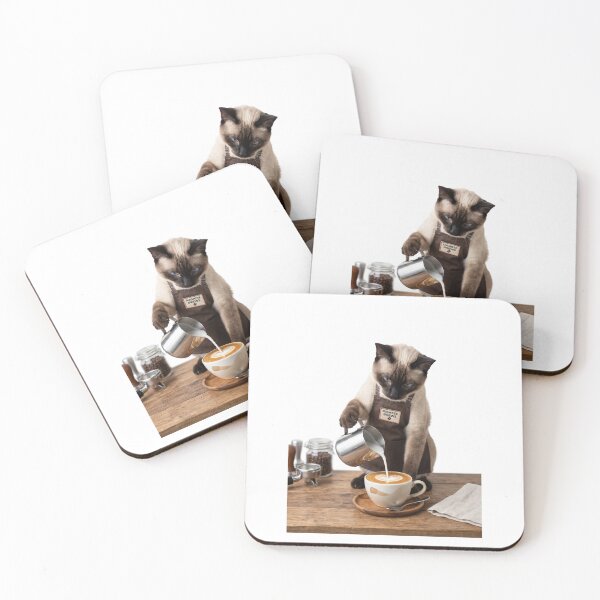 Item preview, Barista Siamese Cat designed and sold by PictoVibe.