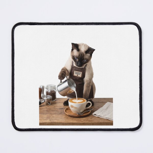 Item preview, Barista Siamese Cat designed and sold by PictoVibe.