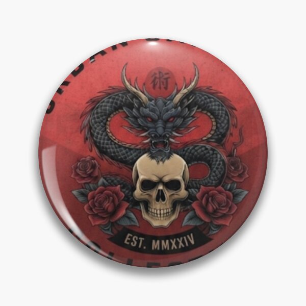 Item preview, Urban Samurai Collective Japanese Dragon Skull Art designed and sold by PatternPopp.