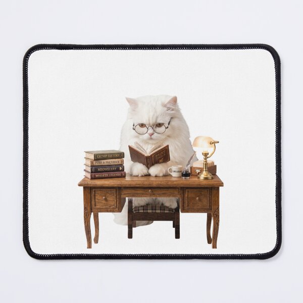 Item preview, Librarian Persian Cat designed and sold by PictoVibe.