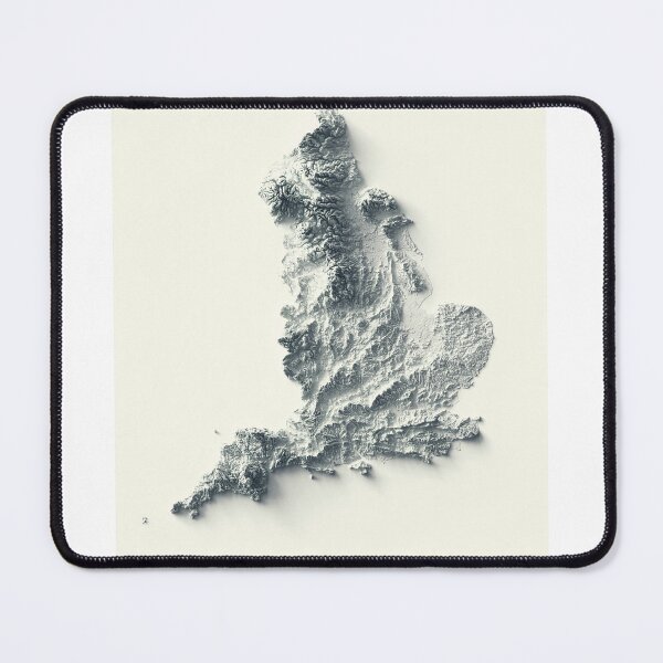 Item preview, England Shaded Relief 3D Map digitally-rendered designed and sold by ThinkAboutMaps.