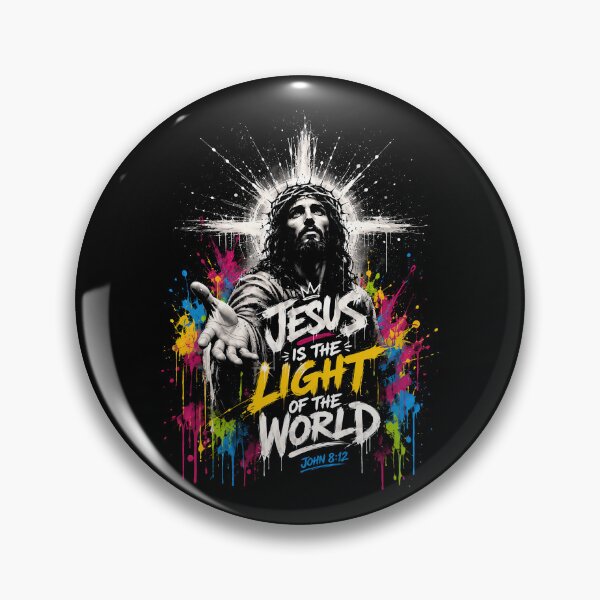 Item preview, Jesus Is The Light Of The World John 8:12 – Colorful Christian Faith Design designed and sold by PosiMCreations.