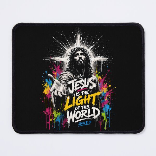 Item preview, Jesus Is The Light Of The World John 8:12 – Colorful Christian Faith Design designed and sold by PosiMCreations.