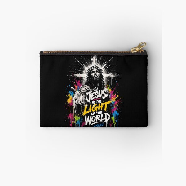 Item preview, Jesus Is The Light Of The World John 8:12 – Colorful Christian Faith Design designed and sold by PosiMCreations.
