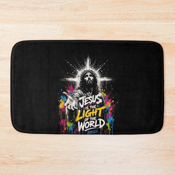 Item preview, Jesus Is The Light Of The World John 8:12 – Colorful Christian Faith Design designed and sold by PosiMCreations.