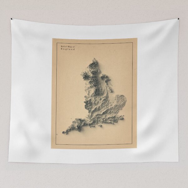Item preview, England Shaded Relief 3D Map digitally-rendered designed and sold by ThinkAboutMaps.