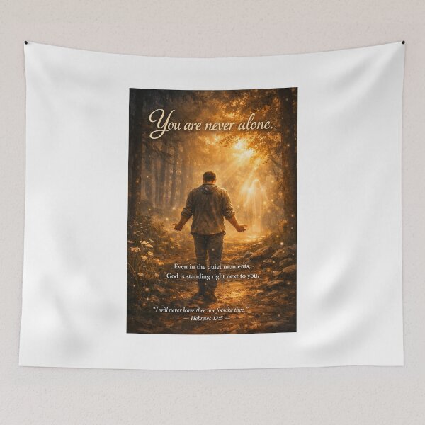 Item preview, You Are Never Alone — Hebrews 13:5  designed and sold by MastersDesignNk.