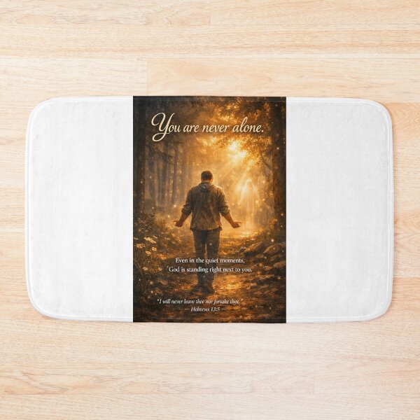 Item preview, You Are Never Alone — Hebrews 13:5  designed and sold by Faithwave Hope & Haven.