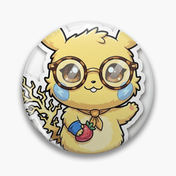 Item preview, Cute Chibi Electric Mouse with Glasses Sticker | Kawaii Nerd Animal Cartoon designed and sold by Artify Lab.
