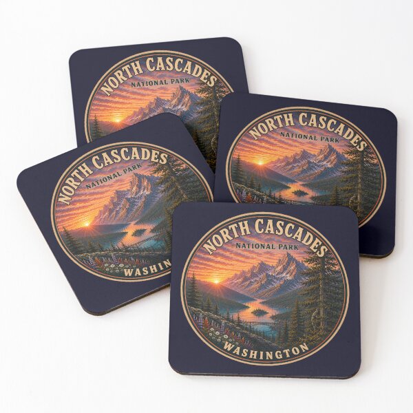Item preview, North Cascades National Park Round Sticker | Washington Bigfoot Patch designed and sold by Swanny's Custom T-shirt and Gift Designs.