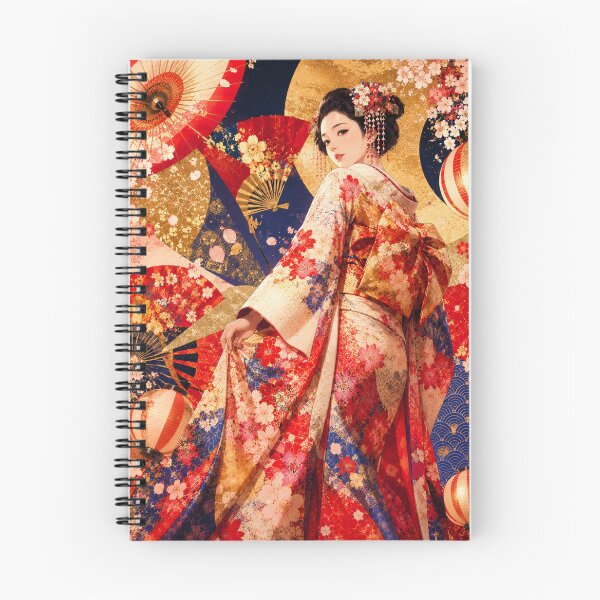Item preview, Golden Perspective – White Furisode designed and sold by SEIMEI2025.