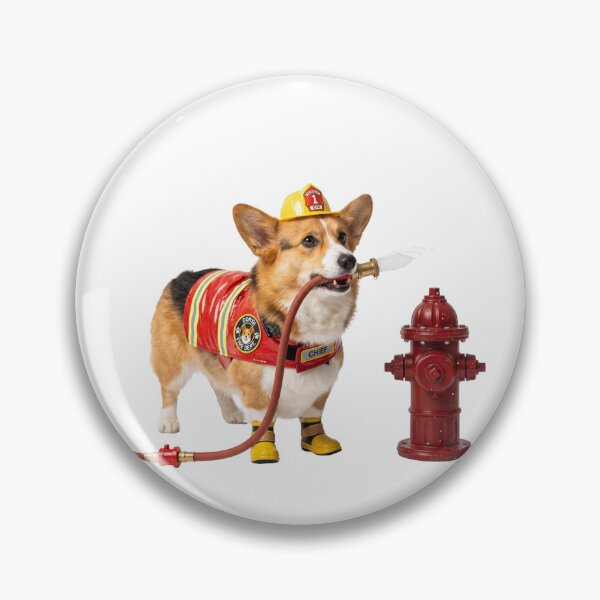 Item preview, Firefighter Corgi designed and sold by PictoVibe.