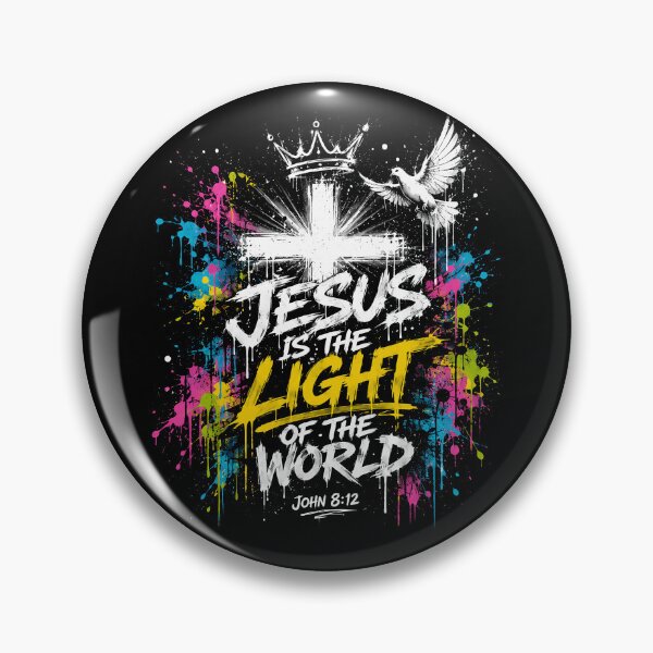 Item preview, Jesus Is The Light Of The World John 8:12 – Colorful Christian Faith Art Design designed and sold by PosiMCreations.
