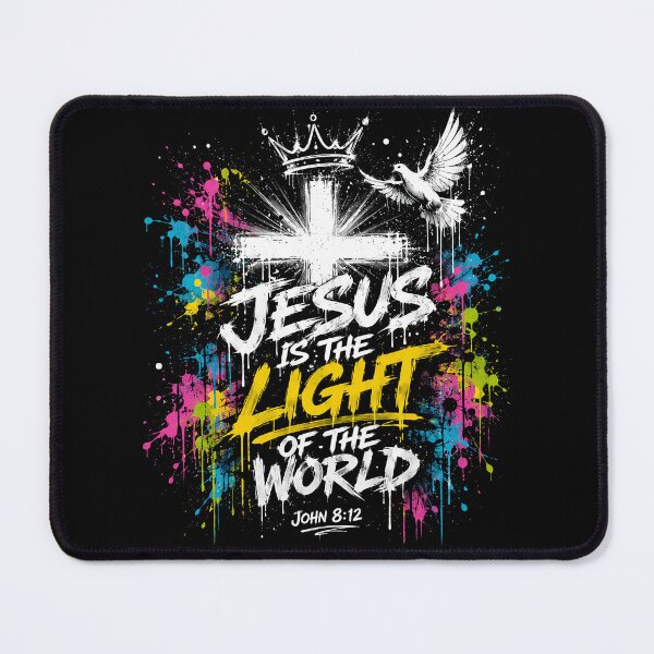 Item preview, Jesus Is The Light Of The World John 8:12 – Colorful Christian Faith Art Design designed and sold by PosiMCreations.