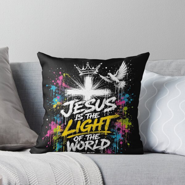 Item preview, Jesus Is The Light Of The World John 8:12 – Colorful Christian Faith Art Design designed and sold by PosiMCreations.