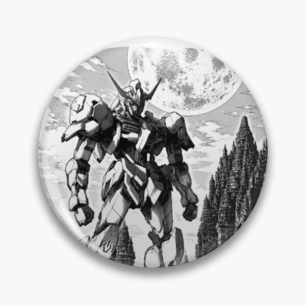 Item preview, Barbatos Gundam tekkadan vector digital art black white designed and sold by sabartgunpla.