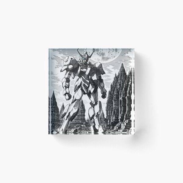 Item preview, Barbatos Gundam tekkadan vector digital art black white designed and sold by sabartgunpla.
