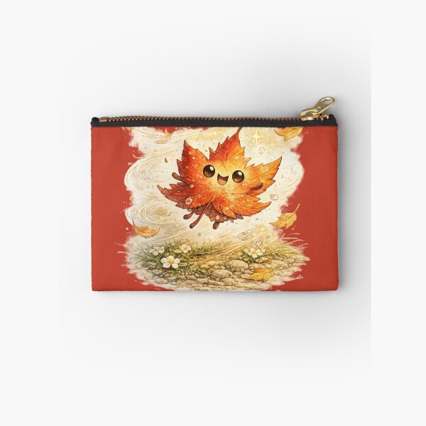 Item preview, Kawaii Autumn Leaf Illustration – Cute Windswept Free Falling Maple Art designed and sold by MagicMakerPh.