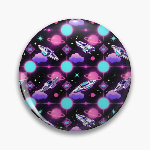 Item preview, Vaporwave Starships Seamless Pattern designed and sold by GalacticLabs.