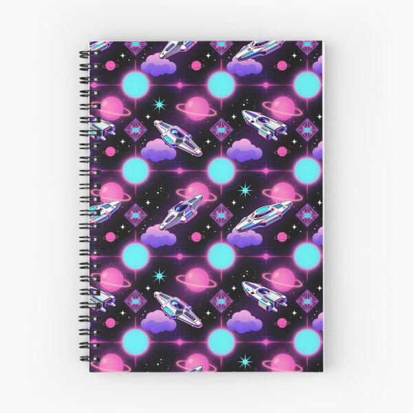Item preview, Vaporwave Starships Seamless Pattern designed and sold by GalacticLabs.