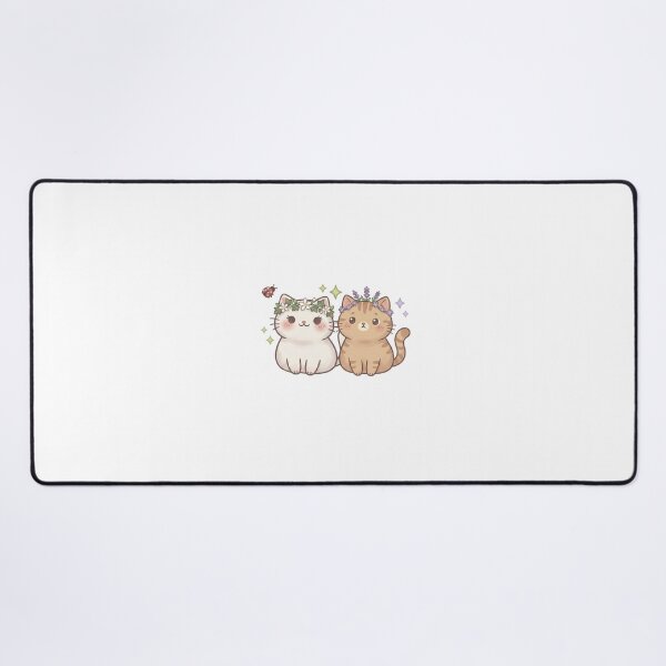 Item preview, Cute Kawaii Best Friends Flower Crown Cats Sticker | Anime Style Lavender Kitten Art | Laptop Sticker | Gift for Cat Lovers designed and sold by Chipkooo.