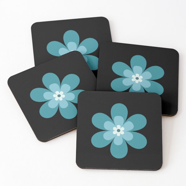 Item preview, Retro Teal Floral Abstract Minimalist Seamless Pattern designed and sold by ​Jyoti Digital Artist.