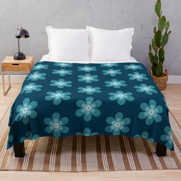 Item preview, Retro Teal Floral Abstract Minimalist Seamless Pattern designed and sold by Jyoti-Quotes.