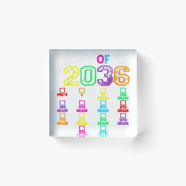 Item preview, Class Of 2036 Kindergarten Grow With Me Checklist Graduate designed and sold by GloomWood.