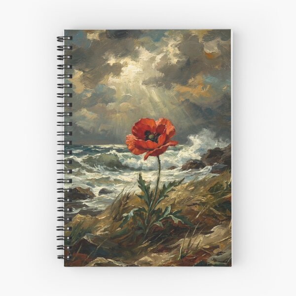 Item preview, Red Poppy Botanical Study in Winslow Homer American Realist Style designed and sold by OddlySticky.