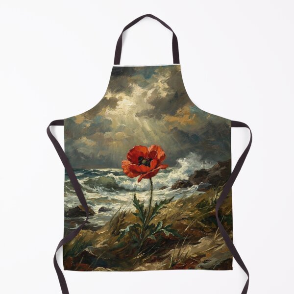 Item preview, Red Poppy Botanical Study in Winslow Homer American Realist Style designed and sold by OddlySticky.