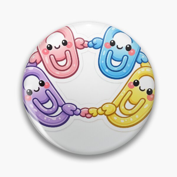 Item preview, Happy Paper Clips Sticker Kawaii Stationery Aesthetic for Students & Journal Lovers designed and sold by CutePrintCorner.