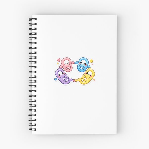 Item preview, Happy Paper Clips Sticker Kawaii Stationery Aesthetic for Students & Journal Lovers designed and sold by CutePrintCorner.