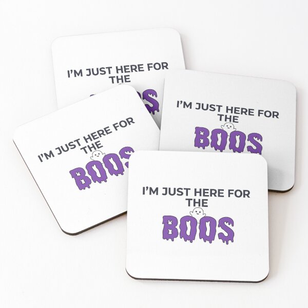 Item preview, I'm Just Here for the Boos | Funny Halloween Ghost Pun | Cute Spooky Quote designed and sold by MrDev.