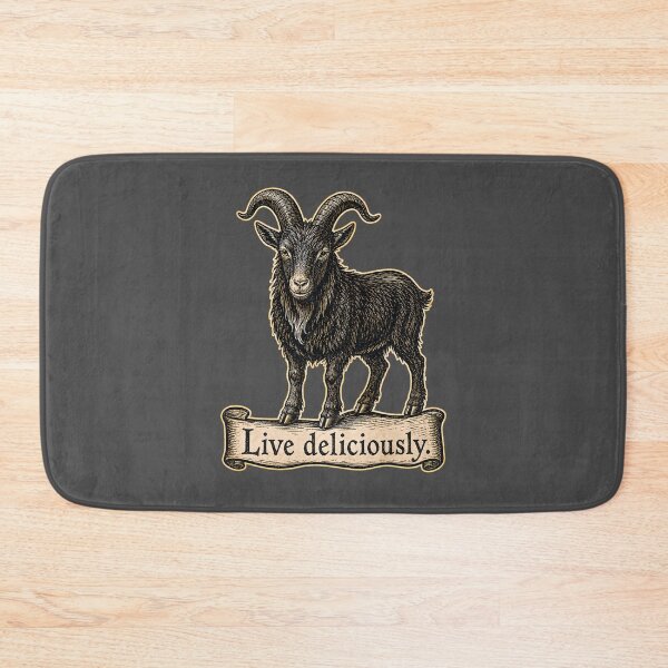 Item preview, Live Deliciously Vintage Black Goat Occult Folk Prints designed and sold by PinUpPizzazz.