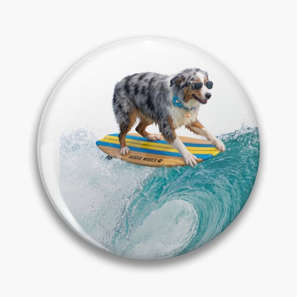 Item preview, Surfer Australian Shepherd designed and sold by PictoVibe.