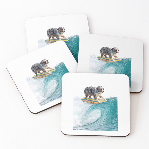 Item preview, Surfer Australian Shepherd designed and sold by PictoVibe.