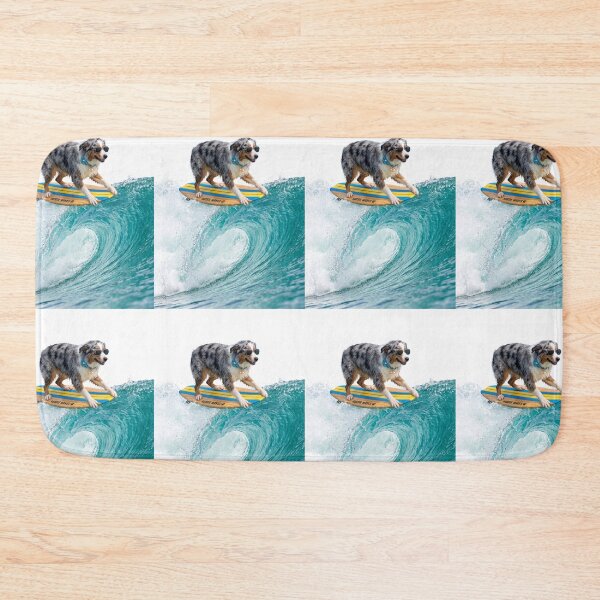 Item preview, Surfer Australian Shepherd designed and sold by PictoVibe.