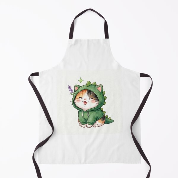 Item preview, Cute Kawaii Dinosaur Hoodie Calico Cat Sticker | Watercolor Anime Style Kitten Art | Laptop Sticker | Gift for Cat Lovers designed and sold by Chipkooo.