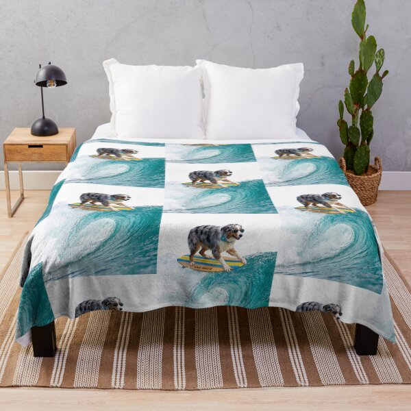Item preview, Surfer Australian Shepherd designed and sold by PictoVibe.