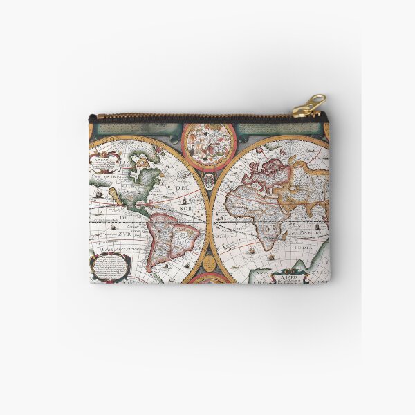 Item preview, A 17th-Century World Map with Celestial Hemispheres (1646) designed and sold by interdesigner.