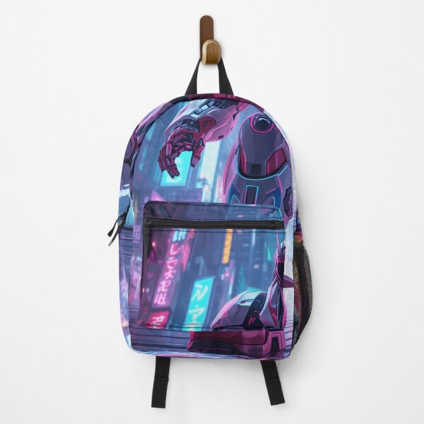 Item preview, Cyberpunk Mecha Robot City Street Art designed and sold by Uniquely Yours.