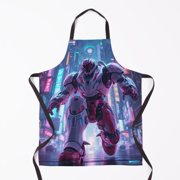 Item preview, Cyberpunk Mecha Robot City Street Art designed and sold by Uniquely Yours.