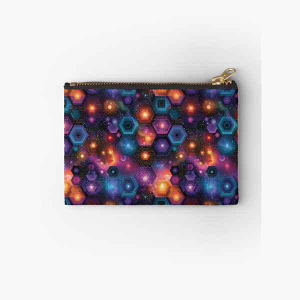 Item preview, Cosmic Hexagon Geometry – Neon Galaxy Abstract Sci-Fi Pattern designed and sold by Snifferius.