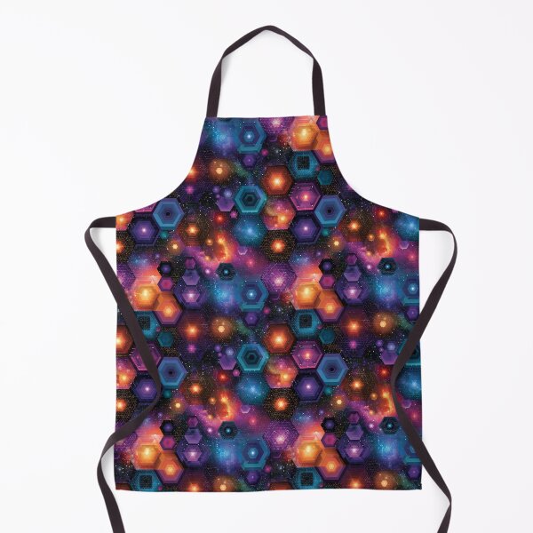 Item preview, Cosmic Hexagon Geometry – Neon Galaxy Abstract Sci-Fi Pattern designed and sold by Snifferius.